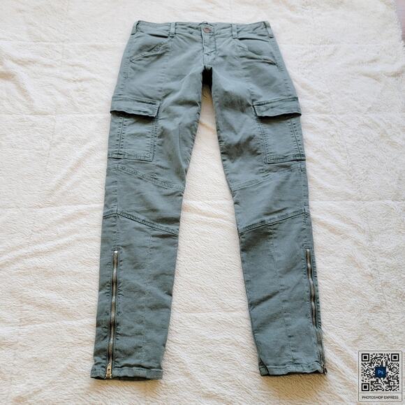 J Brand Olive Low Rise Skinny Leg Moto Jeans - Picture 2 of 5